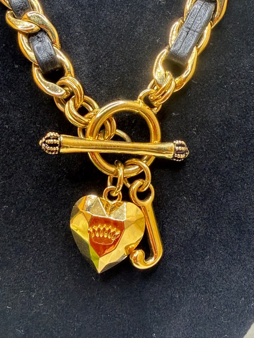 RARE Juicy Couture black and gold necklace - Picture 2 of 7